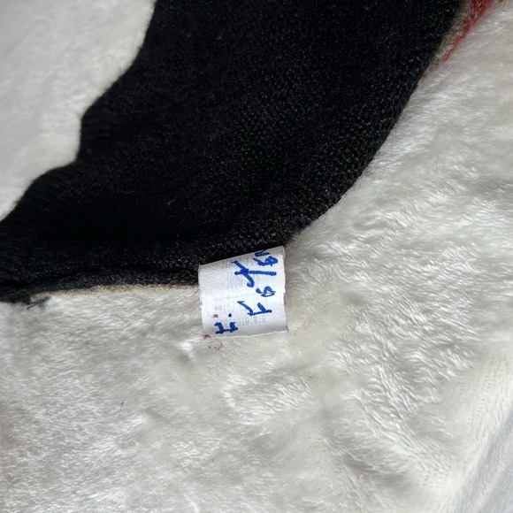 Vintage Cardigan Color Blocking And Shapes Wool Size Large - Picture 4 of 4